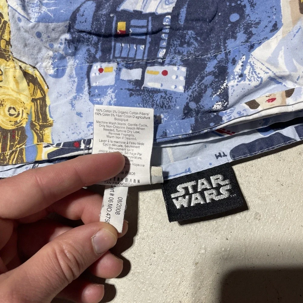 Lot Of 2 POTTERY BARN KIDS Star Wars Twin Size Pillowcase New Hope Space Print